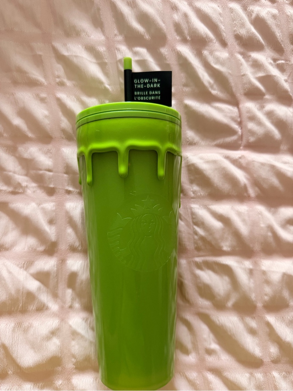 Starbucks Neon Green Drip Glow in the Dark Tumbler Brand New Never Used